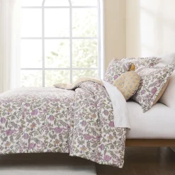 Lillian Block Print Reversible Comforter Set 5Pc
