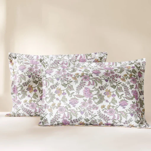 Lillian Block Print Reversible Comforter Set 5Pc