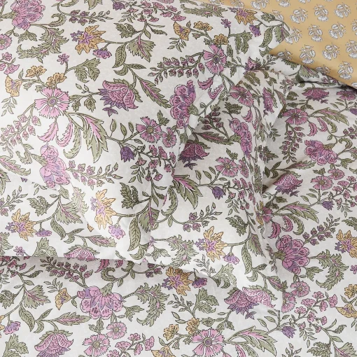 Lillian Block Print Reversible Comforter Set 5Pc