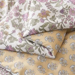 Lillian Block Print Reversible Comforter Set 5Pc