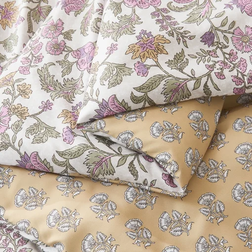 Lillian Block Print Reversible Comforter Set 5Pc