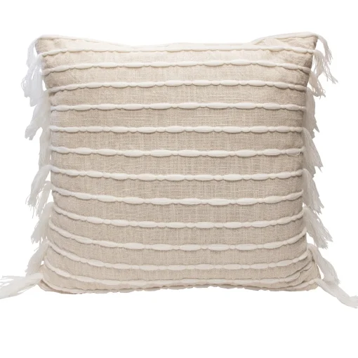 Linear Tassel Decorative Pillow