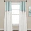 Linen Button Lined 100% Blackout Window Curtain Panel