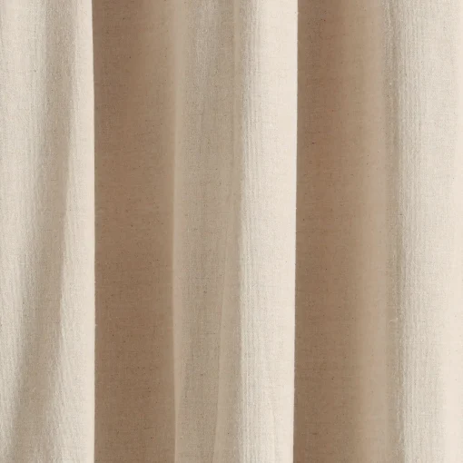Linen Button Lined 100% Blackout Window Curtain Panel