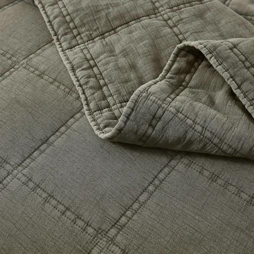 Logan Stone Washed Cotton Quilt 3 Piece Set