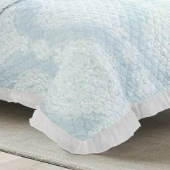 Lucianna Ruffle Edge Cotton Bedspread Set
