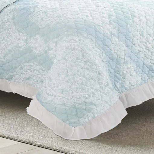 Lucianna Ruffle Edge Cotton Bedspread Set