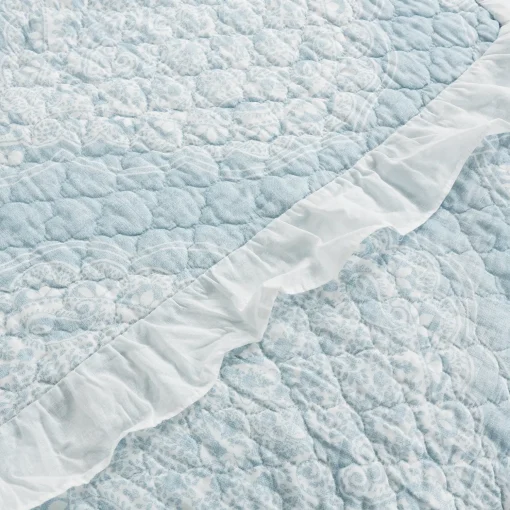 Lucianna Ruffle Edge Cotton Bedspread Set