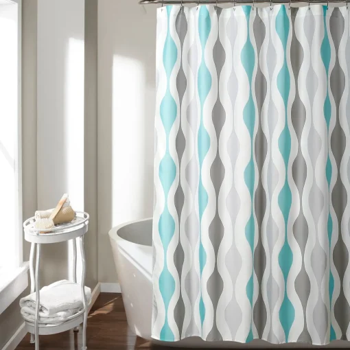 Mid Century Geo Shower Curtain