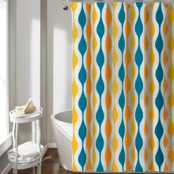 Mid Century Geo Shower Curtain