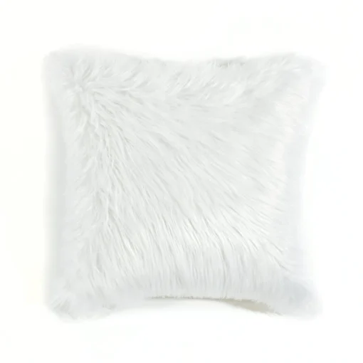 Mongolian Luca Soft Faux Fur Decorative Pillow Cover