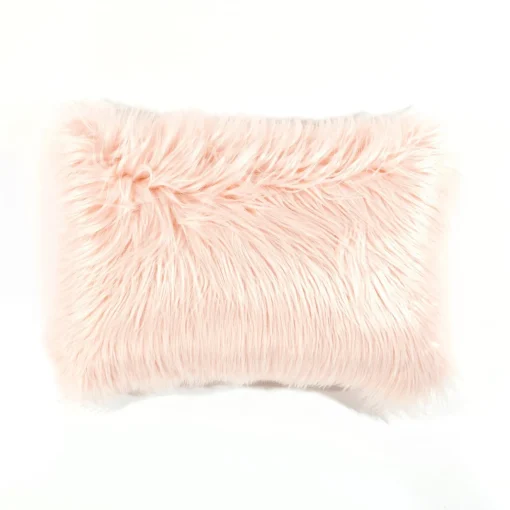 Mongolian Luca Soft Faux Fur Decorative Pillow Cover