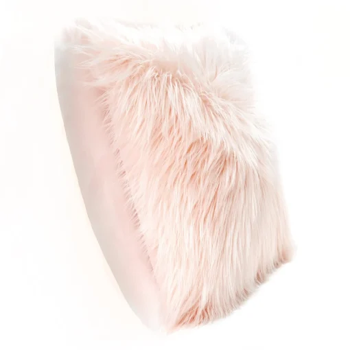Mongolian Luca Soft Faux Fur Decorative Pillow Cover