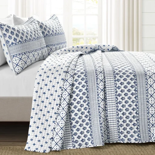 Monique Stripe 3 Piece Quilt Set