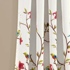 Neela Birds Light Filtering Window Curtain Panel Set