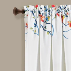 Neela Birds Light Filtering Window Curtain Panel Set