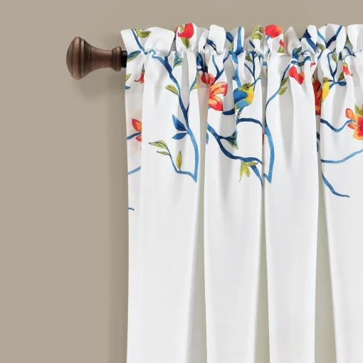 Neela Birds Light Filtering Window Curtain Panel Set