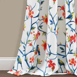 Neela Birds Light Filtering Window Curtain Panel Set