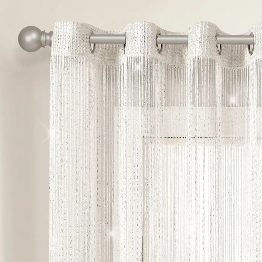 Night Sky String Thread Window Curtain Panel