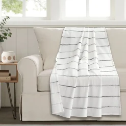 Ombre Stripe Yarn Dyed Recycled Cotton Blend Throw