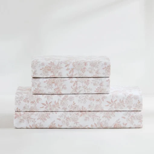 Peony Toile Cotton Sheet Set