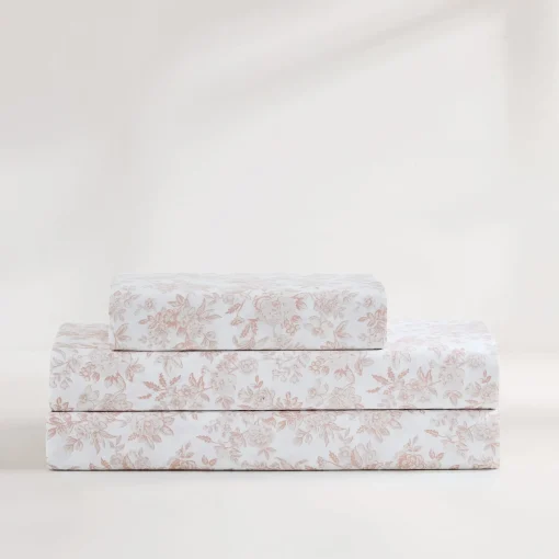 Peony Toile Cotton Sheet Set