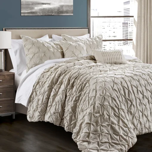 Ravello Pintuck 5 Piece Comforter Set