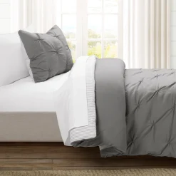 Ravello Pintuck Reversible Comforter Bed In A Bag