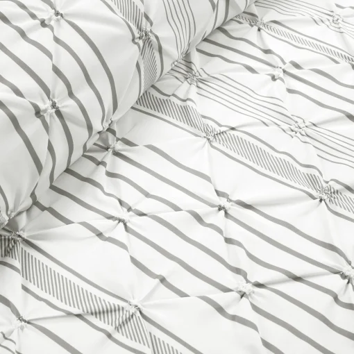 Ravello Pintuck Stripe 5 Piece Comforter Set