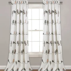 Rowley Birds Light Filtering Window Curtain Set