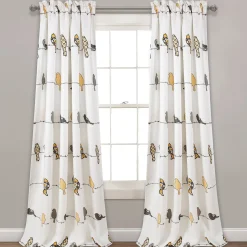 Rowley Birds Light Filtering Window Curtain Set