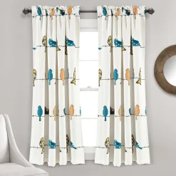 Rowley Birds Light Filtering Window Curtain Set