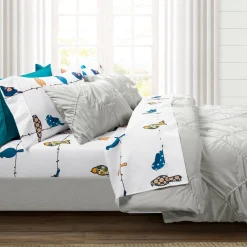 Ruched Chevron Comforter Set