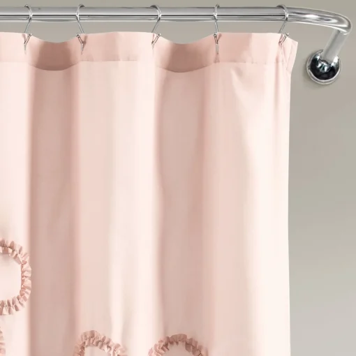 Ruffle Flower Shower Curtain