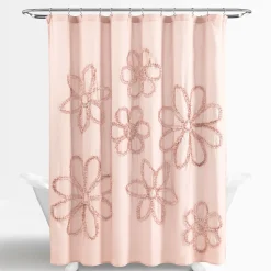 Ruffle Flower Shower Curtain