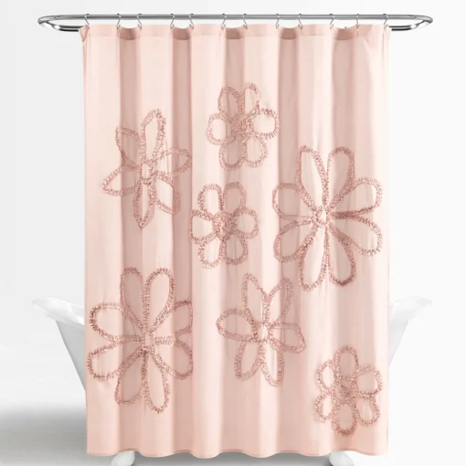 Ruffle Flower Shower Curtain