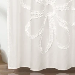 Ruffle Flower Shower Curtain