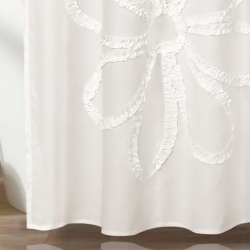 Ruffle Flower Shower Curtain