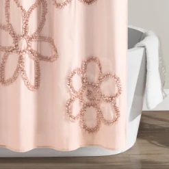 Ruffle Flower Shower Curtain