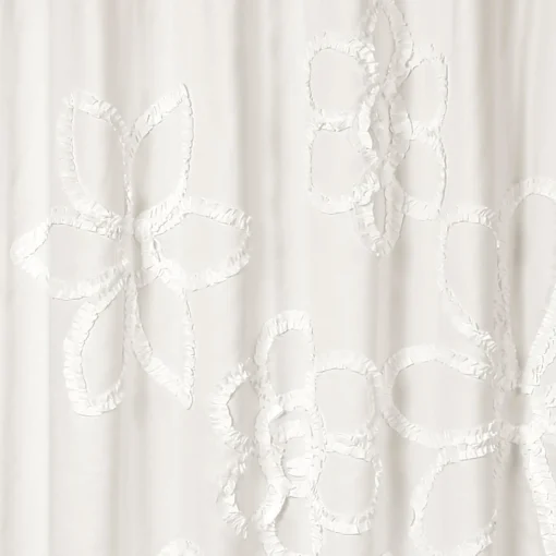 Ruffle Flower Shower Curtain
