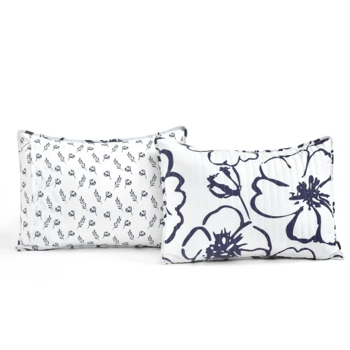 Scandinavian Floral Quilt 3 Piece Set