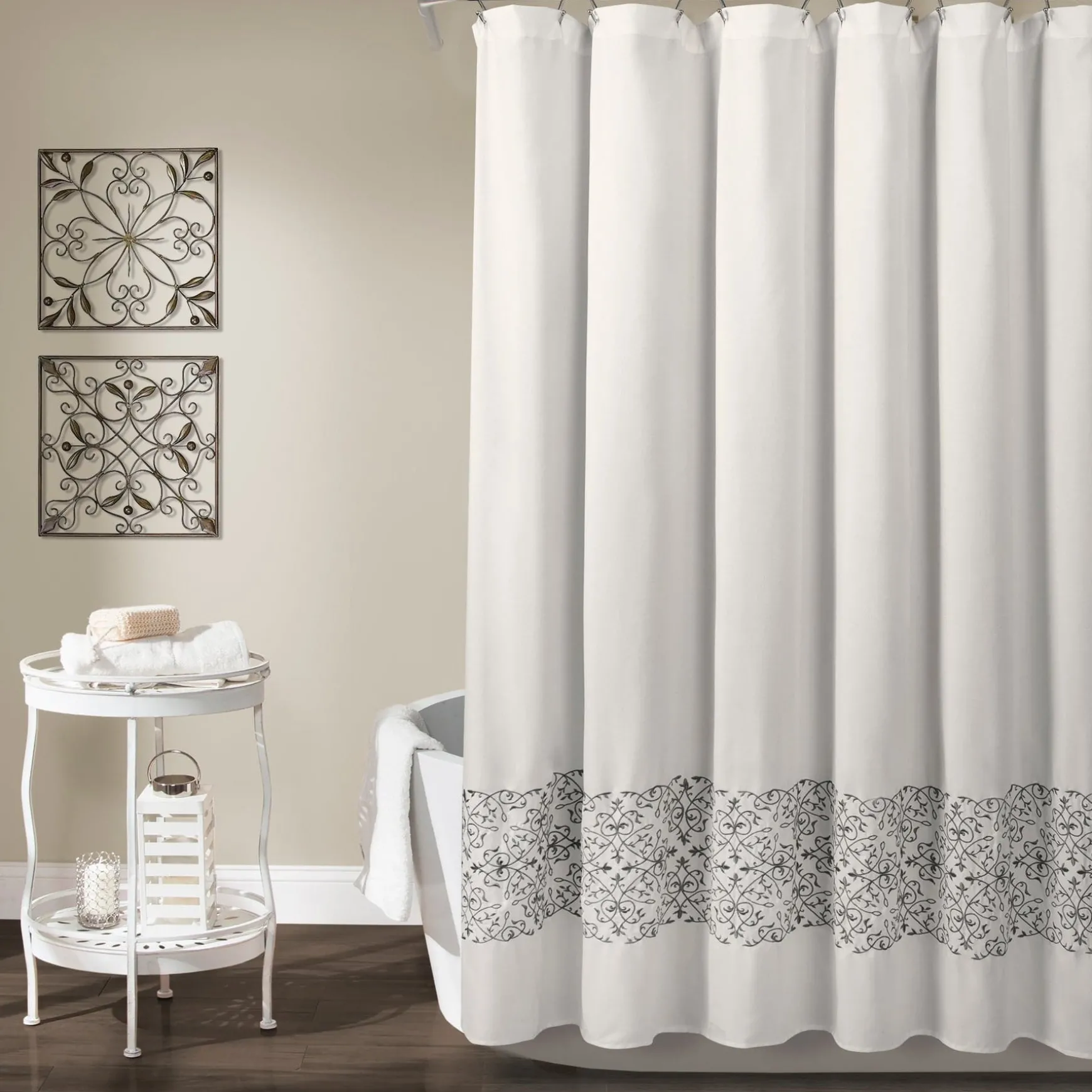 Scroll Medallion Shower Curtain