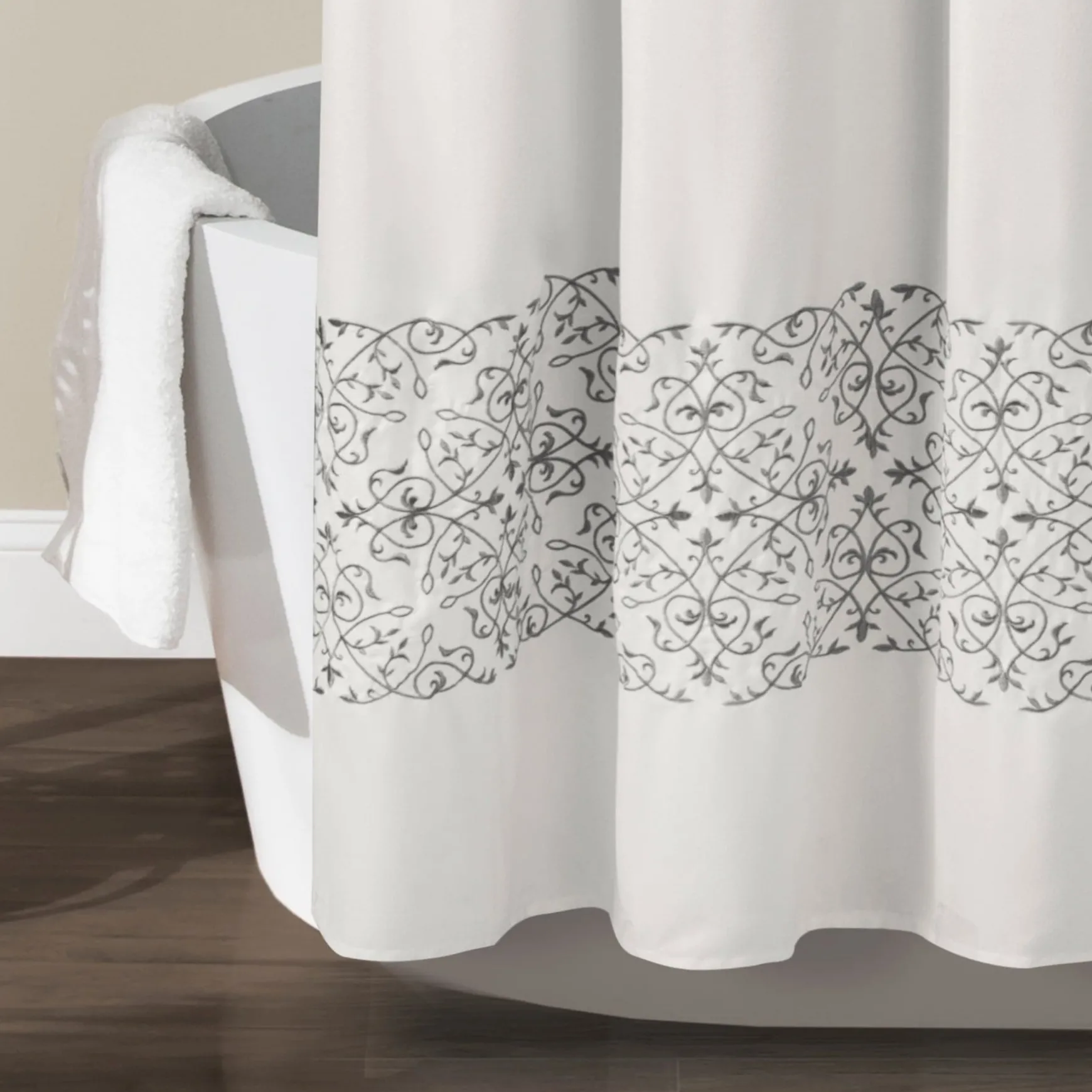 Scroll Medallion Shower Curtain