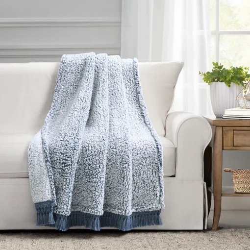 Sherpa Tassel Fringe Throw