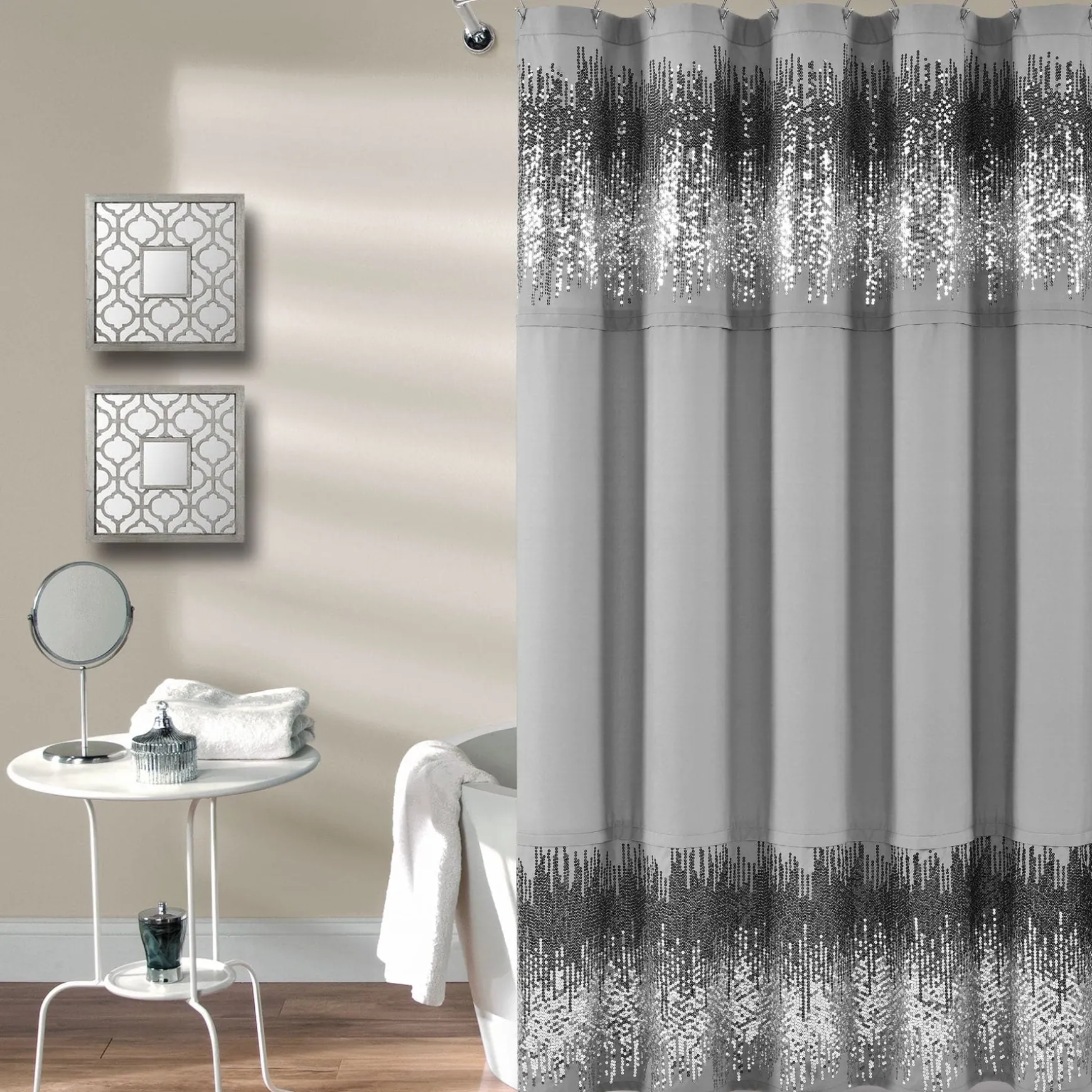 Shimmer Sequins Shower Curtain