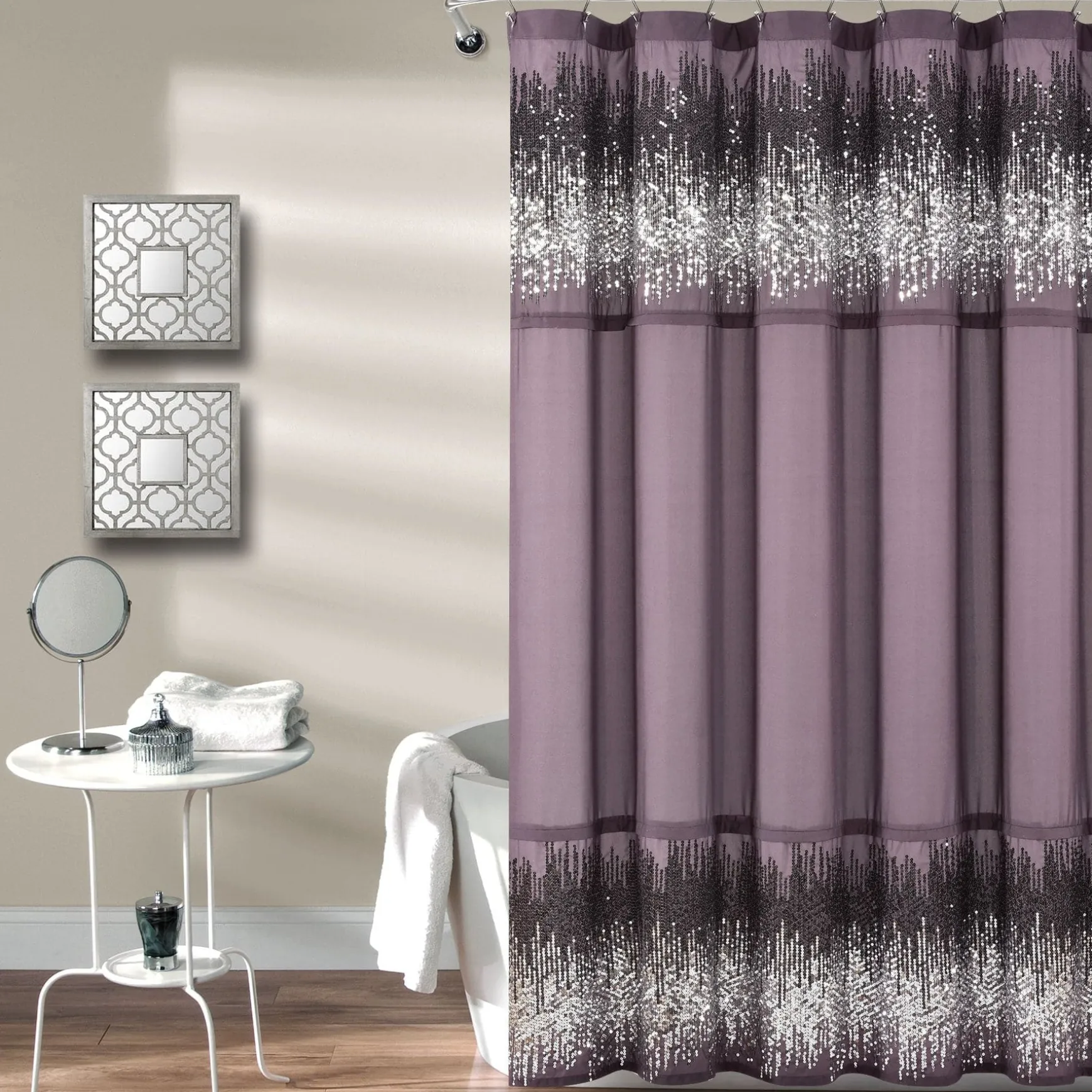 Shimmer Sequins Shower Curtain