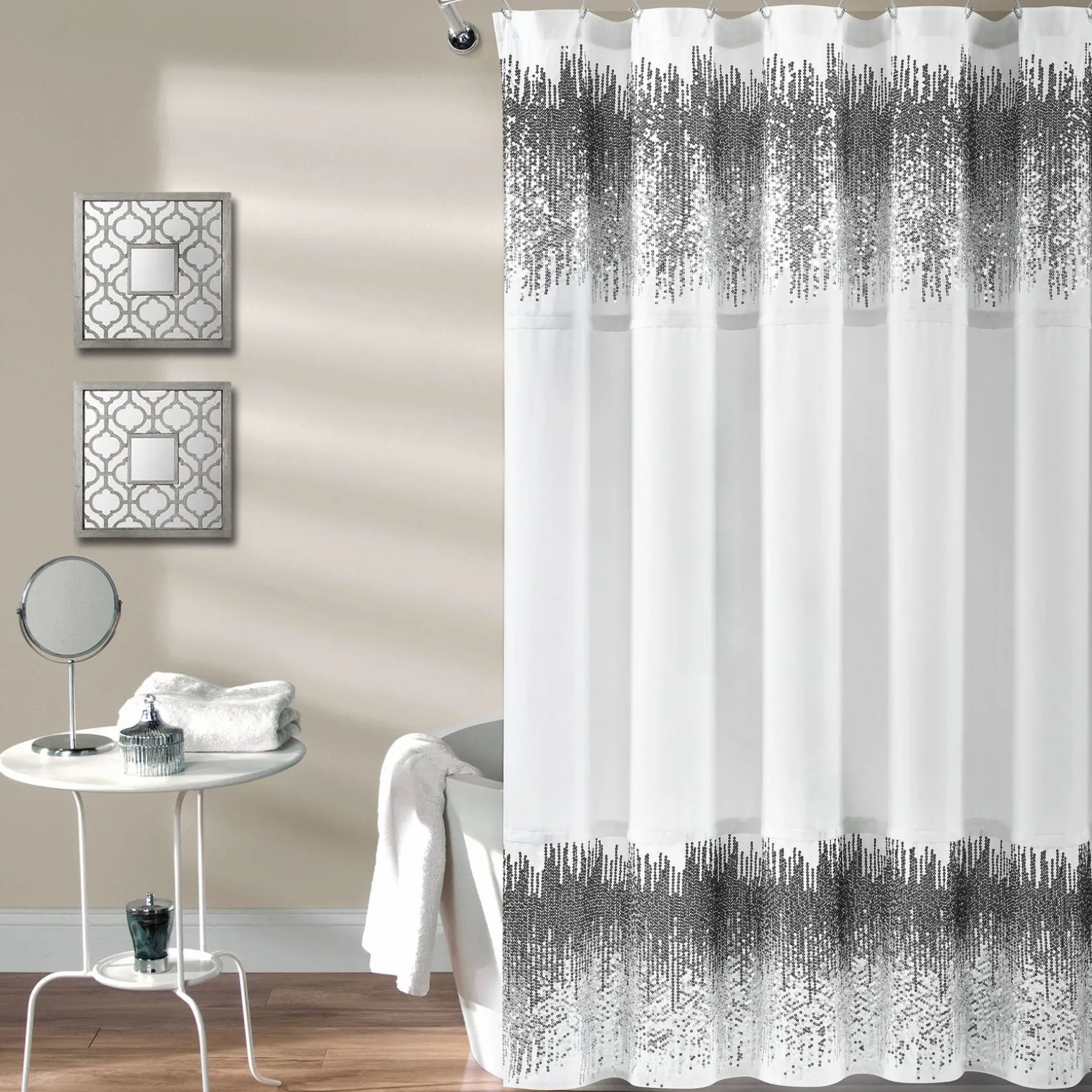 Shimmer Sequins Shower Curtain