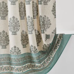 Sofia Flower Block Bouquet Shower Curtain