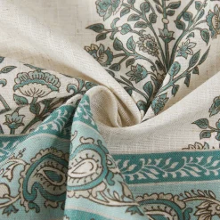 Sofia Flower Block Bouquet Shower Curtain