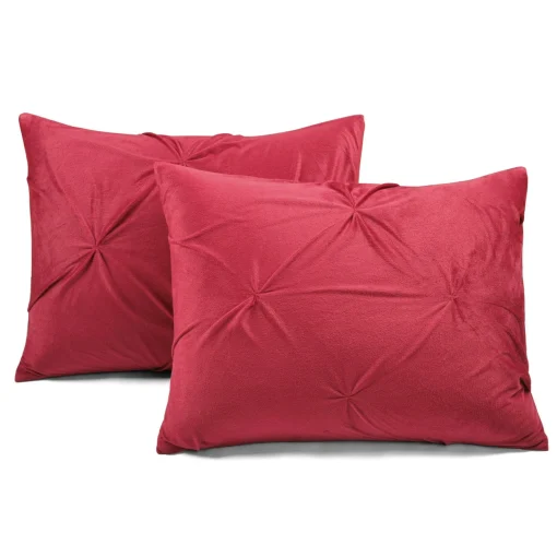 Soft Velvet Diamond Pintuck Oversized Comforter 3 Piece Set